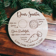 Load image into Gallery viewer, Santa Treat Plate - Round - Design 1