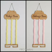 Load image into Gallery viewer, Large Personalised Bow Holder - MAC Creations Laser Co.