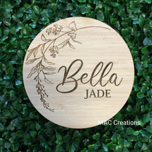 Load image into Gallery viewer, Hanging Florals Name Plaque
