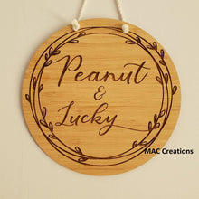 Load image into Gallery viewer, Vine Wreath - Name Plaque - Name Sign - MAC Creations Laser Co.