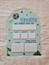 Load image into Gallery viewer, Acrylic First Day Board - Soccer Design