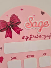 Load image into Gallery viewer, Acrylic First Day Board - Bow Design