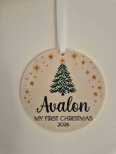 Load image into Gallery viewer, Personalised  First Christmas Ornament - UV printed