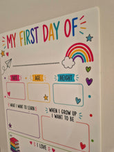 Load image into Gallery viewer, First Day Last Day Board - Colourful acrylic