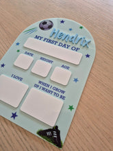 Load image into Gallery viewer, Acrylic First Day Board - Soccer Design