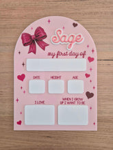 Load image into Gallery viewer, Acrylic First Day Board - Bow Design