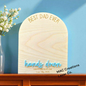 Father's Day Handprint sign - Best Dad Ever