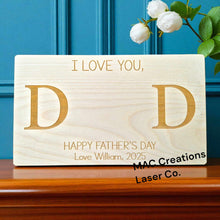 Load image into Gallery viewer, DAD Handprint sign - Father&#39;s Day