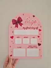 Load image into Gallery viewer, Acrylic First Day Board - Bow Design