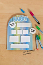 Load image into Gallery viewer, Personalised First &amp; Last Day School Board | Reusable Acrylic First Day Sign | Interchangeable Names | Back to School Photo Prop | Boys