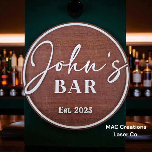 Personalised Bar/Shed/Man Cave Sign - Double Layer