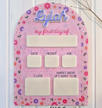 Load image into Gallery viewer, Acrylic First Day Board - Floral Design