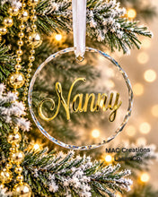 Load image into Gallery viewer, Crystal Glass Ornament - Acrylic Name