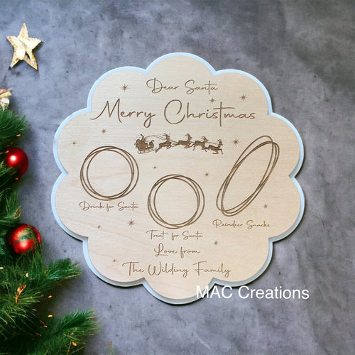 Santa Treat Plate - Layered Flower Design