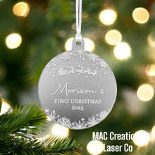 Load image into Gallery viewer, Snowflake Christmas Ornament - ANY WORDING