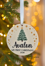Load image into Gallery viewer, Personalised  First Christmas Ornament - UV printed