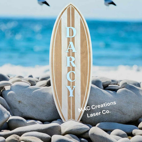 Surfboard Name Plaque