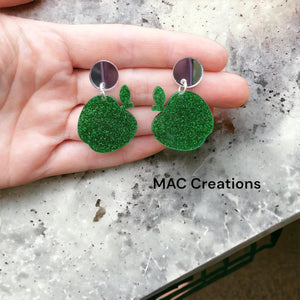 Green Apple and Mirror Dangles