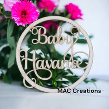 Load image into Gallery viewer, MDF Hoop - Baby &#39;Name&#39;