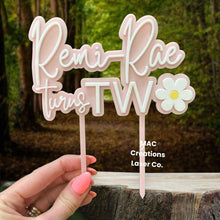 Load image into Gallery viewer, Daisy Cake Topper - Any Wording