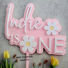 Load image into Gallery viewer, Daisy Cake Topper - Any Wording