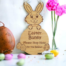 Load image into Gallery viewer, Easter Bunny Please Stop Here Sign