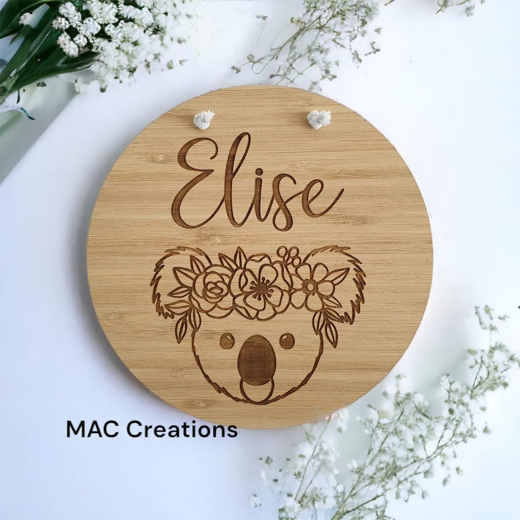 Koala - Name Plaque