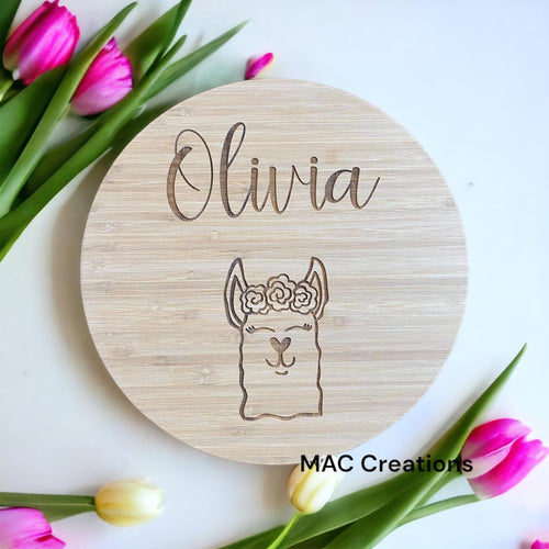 Llama Name Plaque