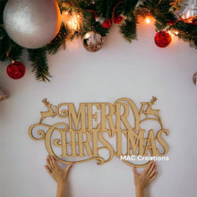 Load image into Gallery viewer, Merry Christmas Sign with Reindeer