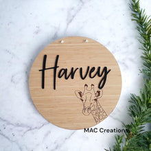 Load image into Gallery viewer, Giraffe - 3D Name Plaque