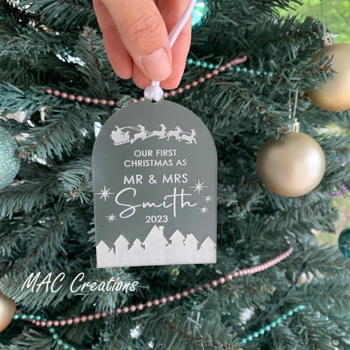 Arch 'Our First Christmas' Ornament - Personalised