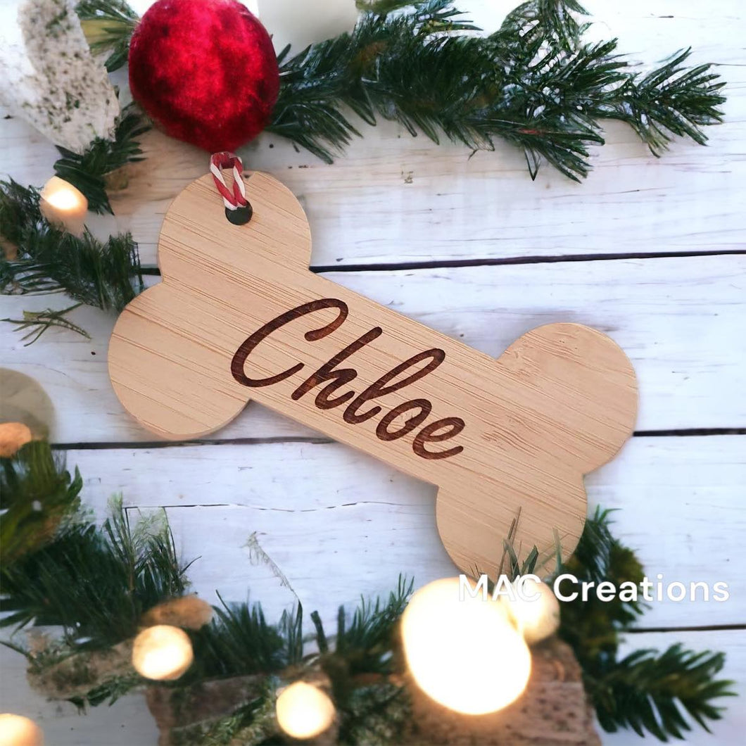 Personalised Pet Ornament - Bone