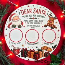 Load image into Gallery viewer, Santa Treat Plate - Acrylic - Design 1