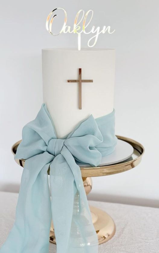 Name and Cross Set | Personalised Topper | Cross Fropper