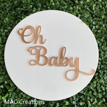 Load image into Gallery viewer, &#39;Oh Baby&#39; Baby Shower Sign