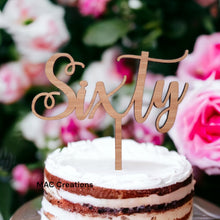 Load image into Gallery viewer, &#39;Sixty&#39; Cake Topper
