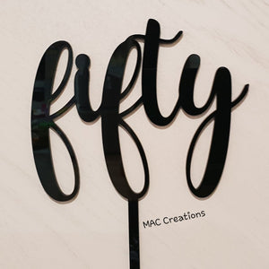 'Fifty' Cake Topper