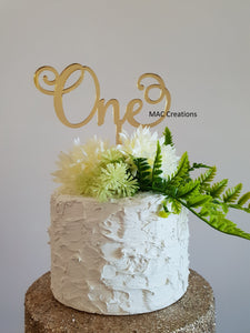 Swirly AGE Cake Topper