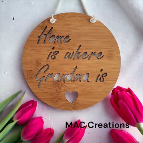 'Home is where Grandma is' - Wall Plaque