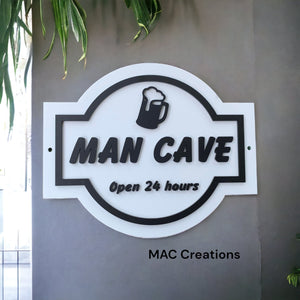 3D Man Cave Sign - Beer, Gamer or Tools