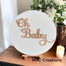 Load image into Gallery viewer, &#39;Oh Baby&#39; Baby Shower Sign