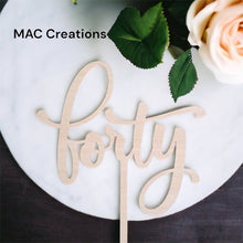 Load image into Gallery viewer, &#39;Forty&#39; Cake Topper