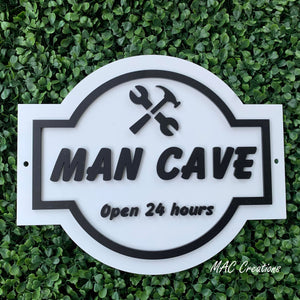 3D Man Cave Sign - Beer, Gamer or Tools