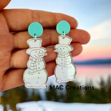 Load image into Gallery viewer, Snowman Christmas Dangles