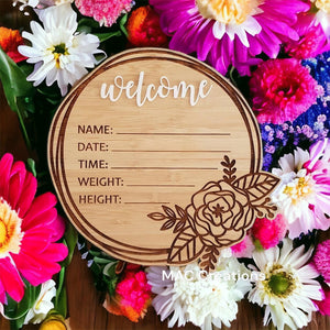 Birth Details Plaque - Welcome Baby Plaques