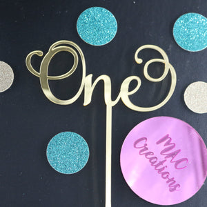 Swirly AGE Cake Topper