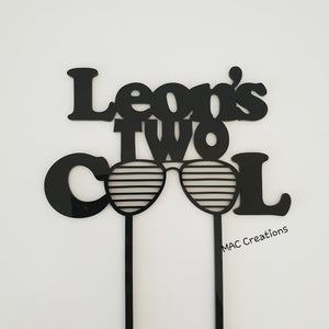 'Name's Two Cool' - Cake Topper
