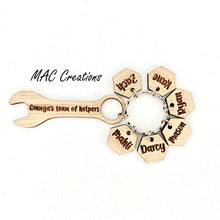 Load image into Gallery viewer, Personalised Father&#39;s Day Spanner Keyring