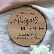 Load image into Gallery viewer, Birth Announcement Plaque