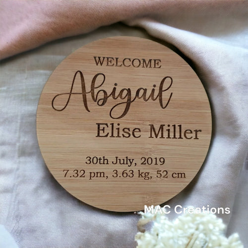 Birth Announcement Plaque